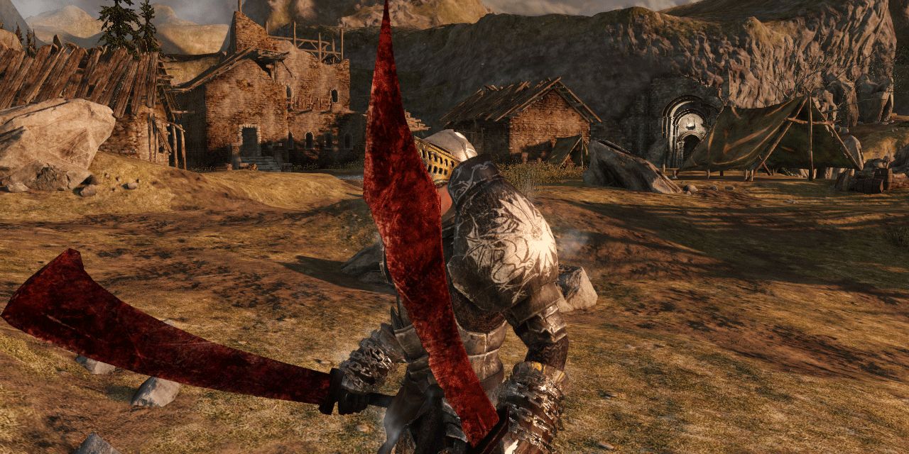 dark red strength sword.