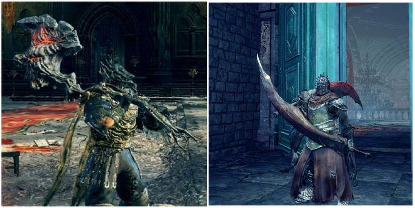 greataxe and a curved greatsword.