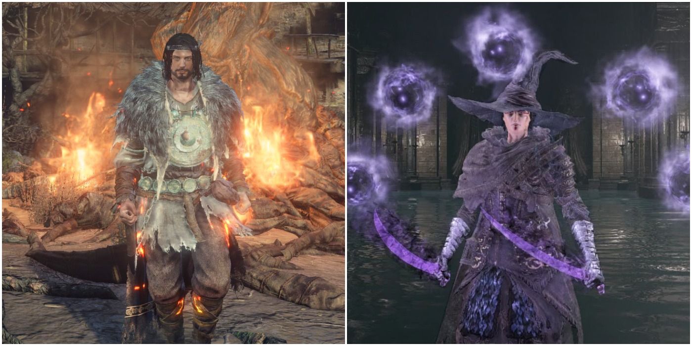 pyromancer build and dark magic build.