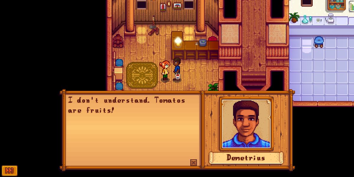 Demetrius insisting that tomatoes are fruits