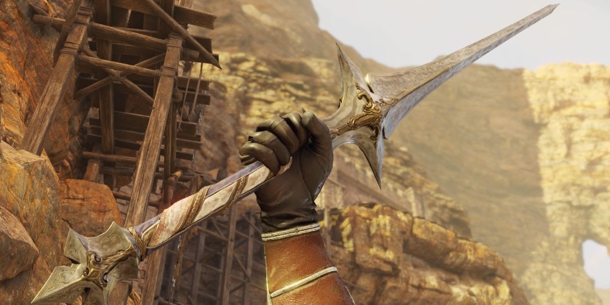 the blueblood sword in the demon's souls remake is powerful for luck builds