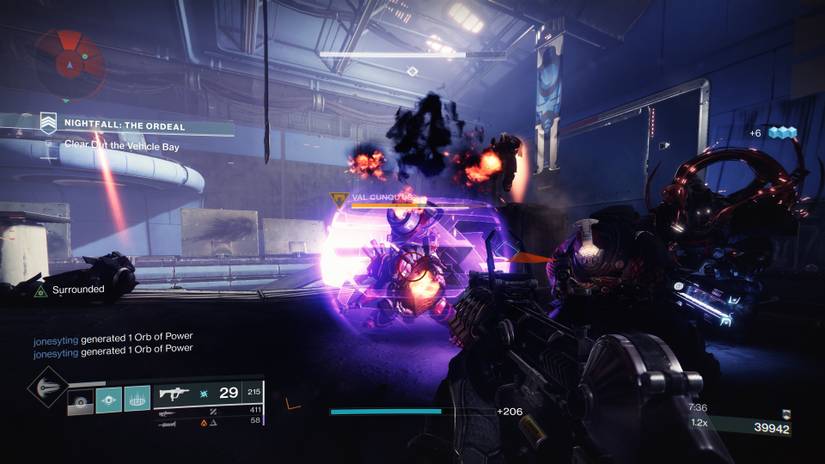 special cabal incendior target and cabal champion in land tank vehicle bay