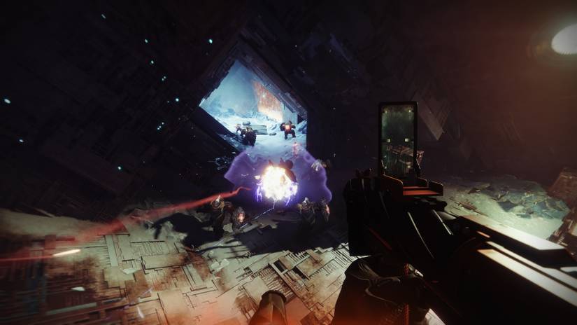 player using ritual grenade launcher weapon to defeat cabal on europa