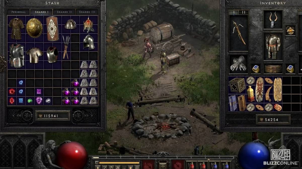 diablo 2 resurrected stash and inventory