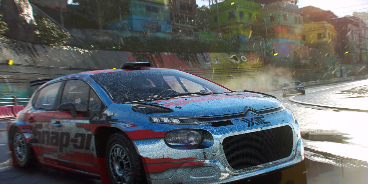 dirt 5 blue and red car