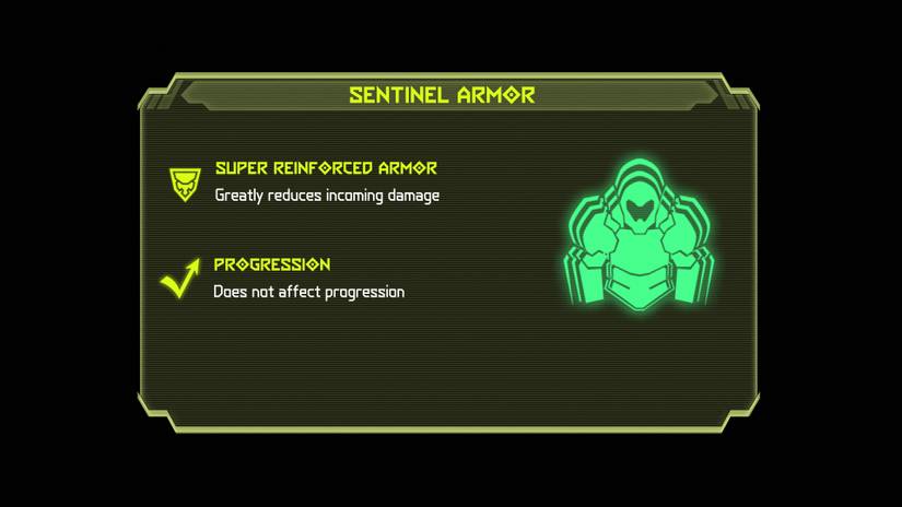 death screen explaining how sentinel armor buff for player works