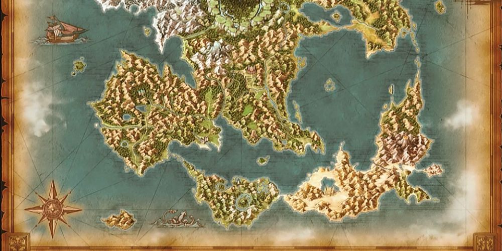 Dragon Quest 11 World Map Lower Half