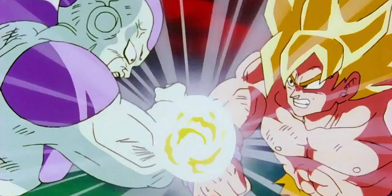 Goku first battles Frieza on planet Namek (Dragon Ball Z)