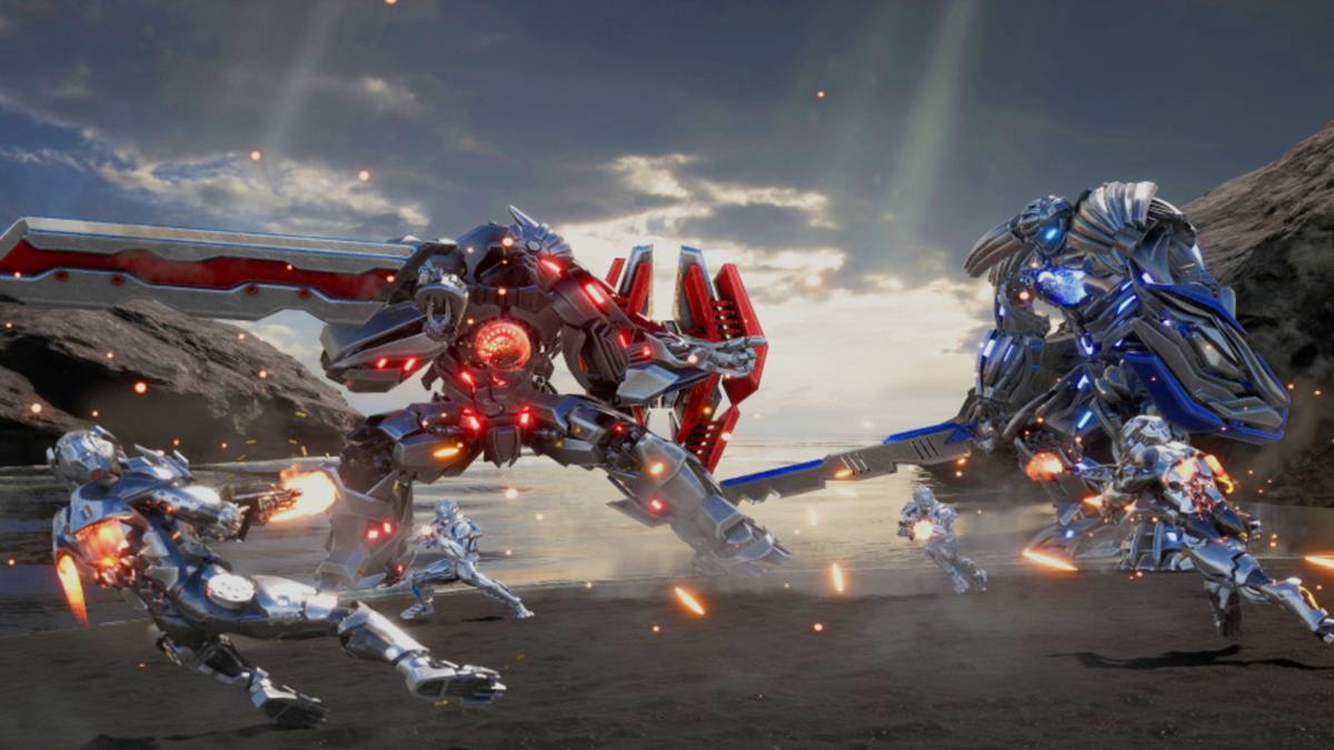 exomecha robots and soldiers