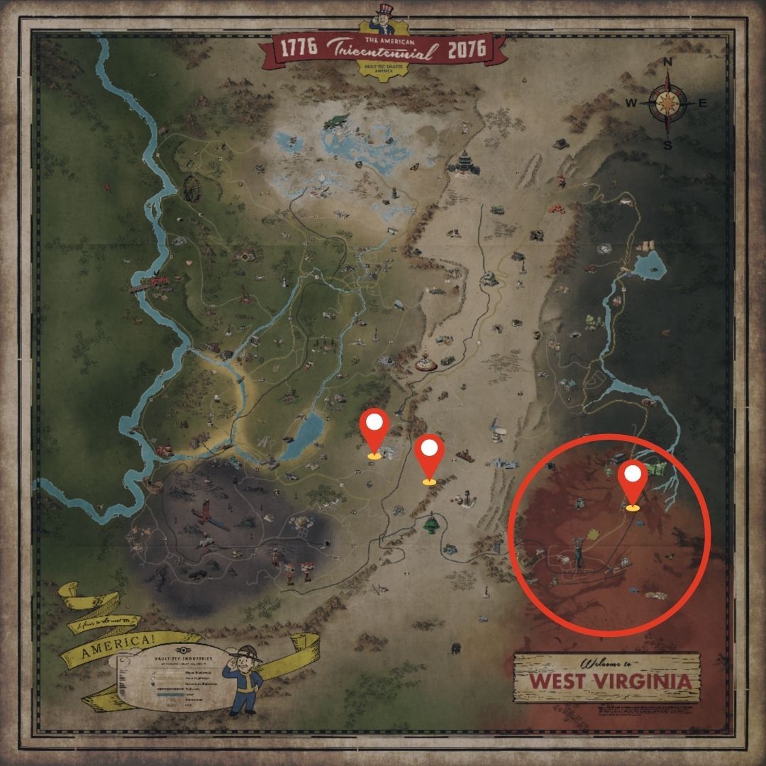 Fallout 76: Behemoth Locations