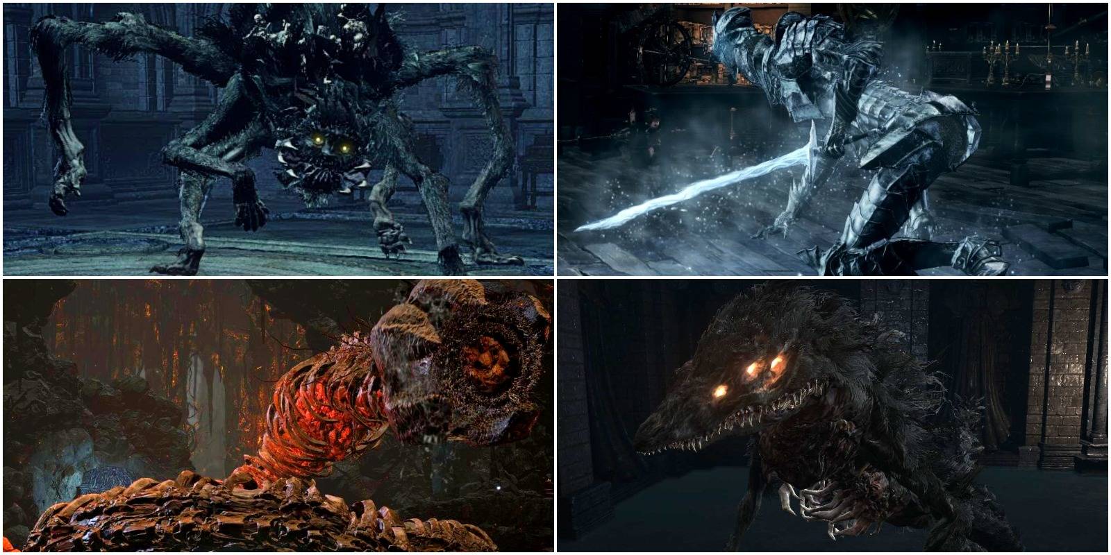 deep accursed, carthus sand worm, boreal outrider knight, and a sulyvahn's beast.