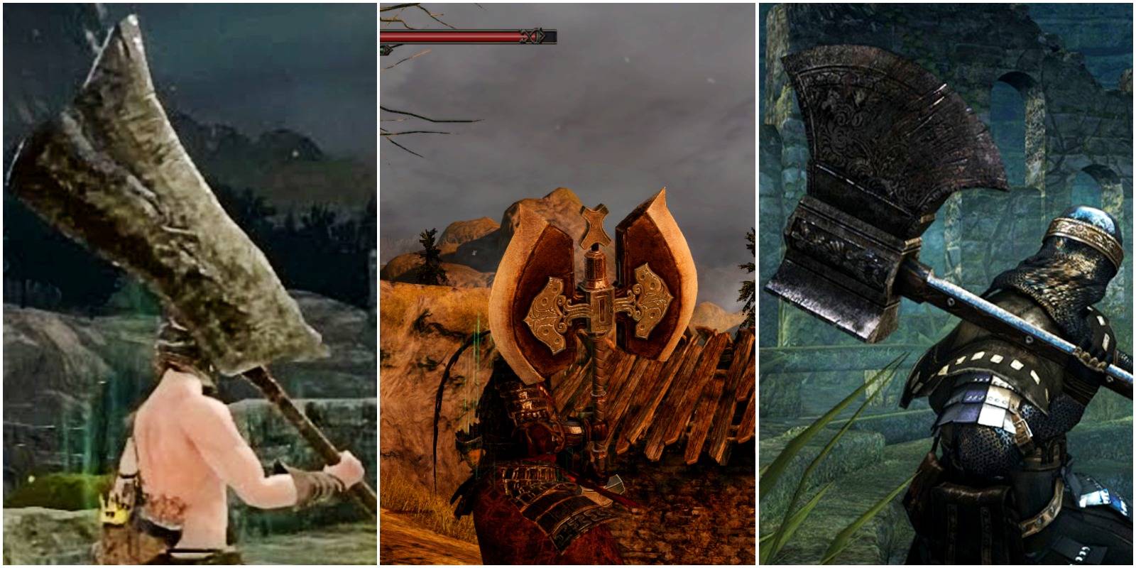 giant stone axe, gyrm greataxe, and greataxe.