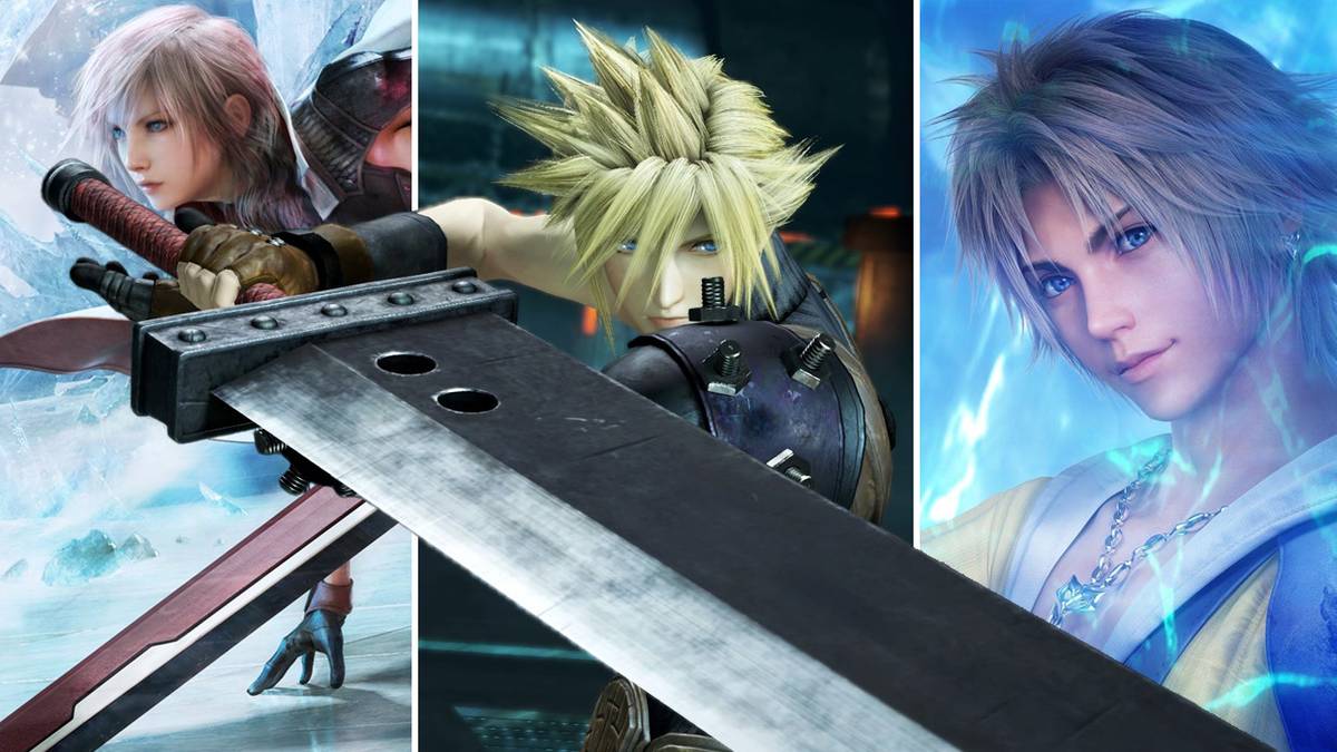 Lightning, Cloud and Squall from the Final Fantasy series