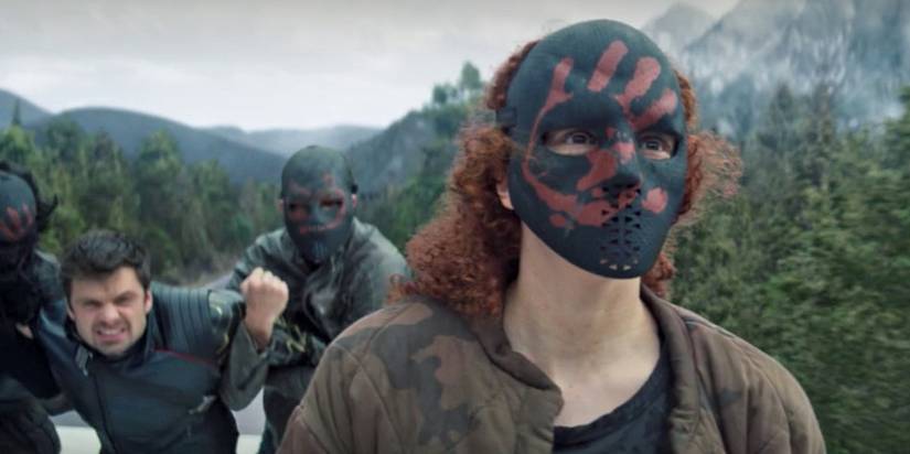 flag smashers vs bucky in falcon and winter soldier