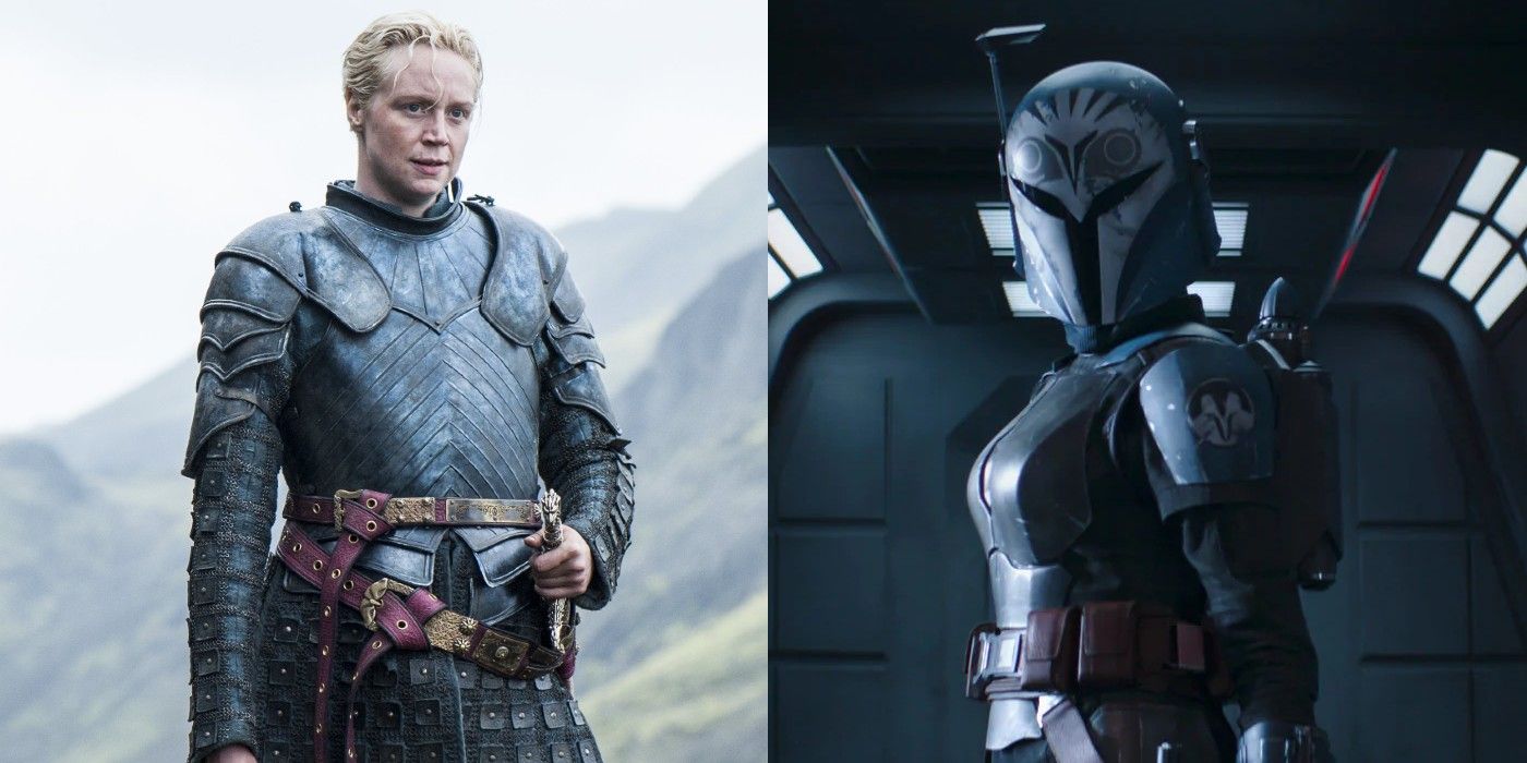 armor Brienne from Game of Thrones and Bo Katan from The Mandalorian