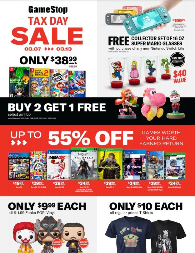 gamestop tax day sales