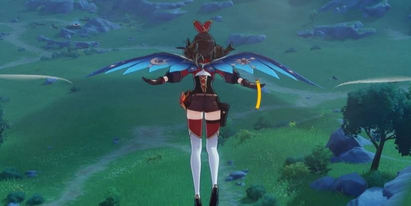 Genshin Impact Amber Gliding