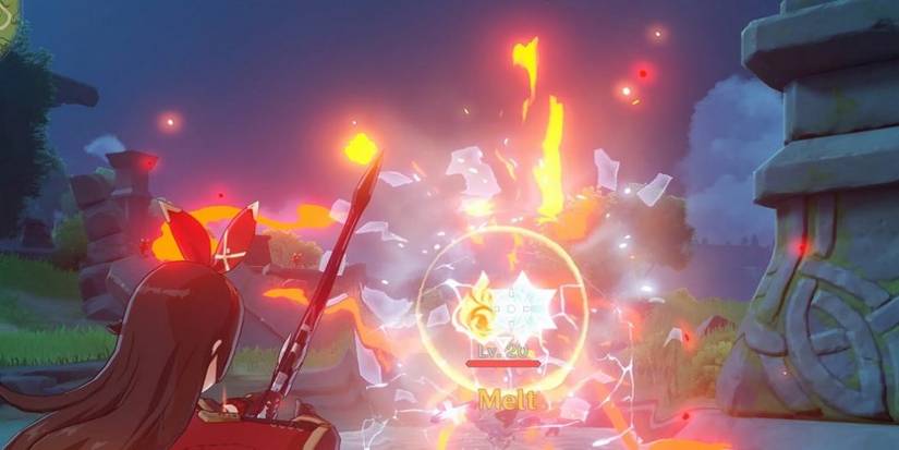 Genshin Impact Amber Melt Reaction