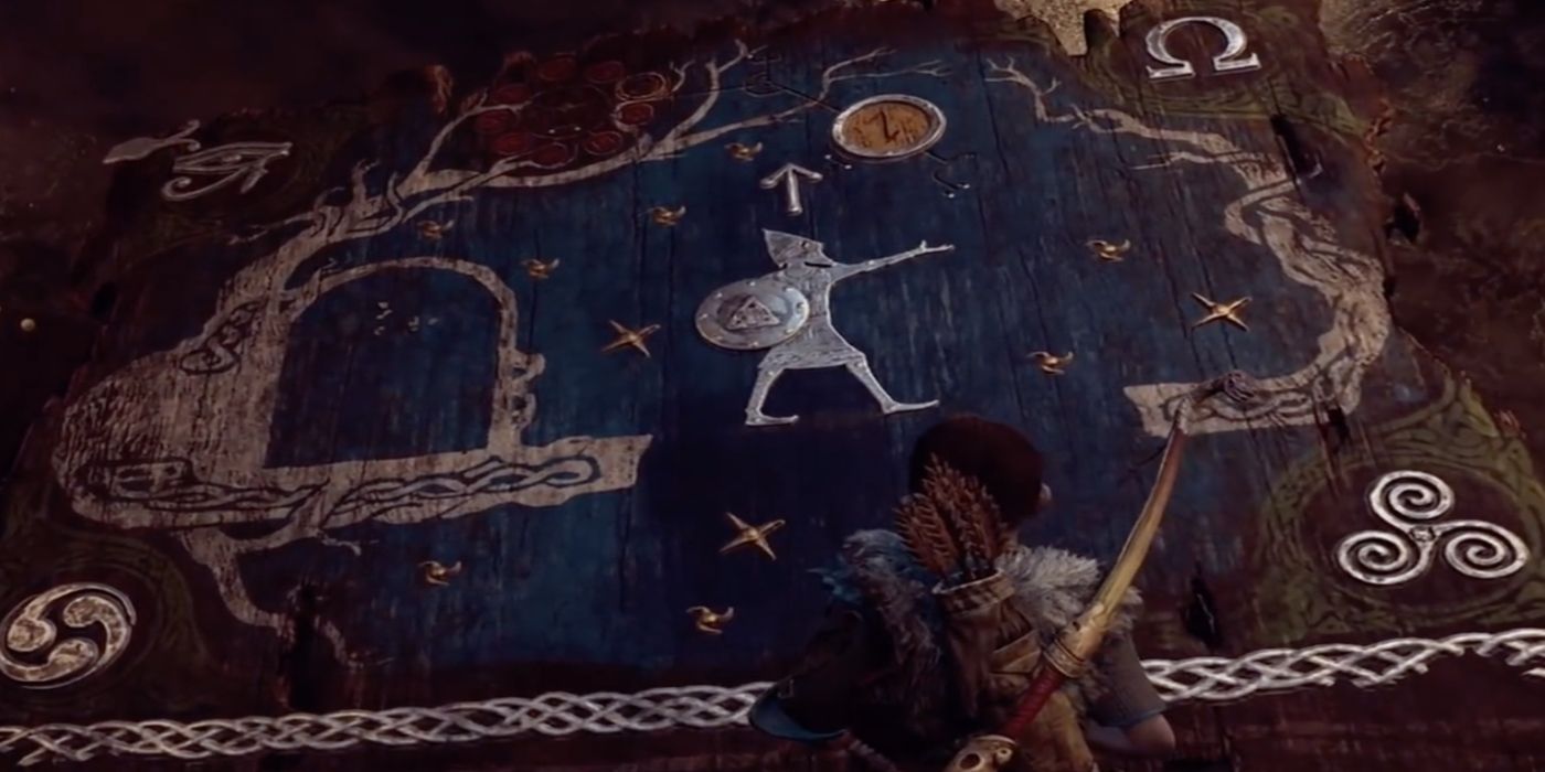 Tyr's mural in God of War