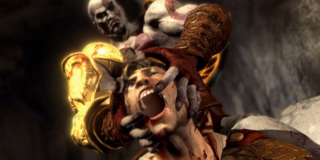 Kratos tore off Helios' head with his bare hands