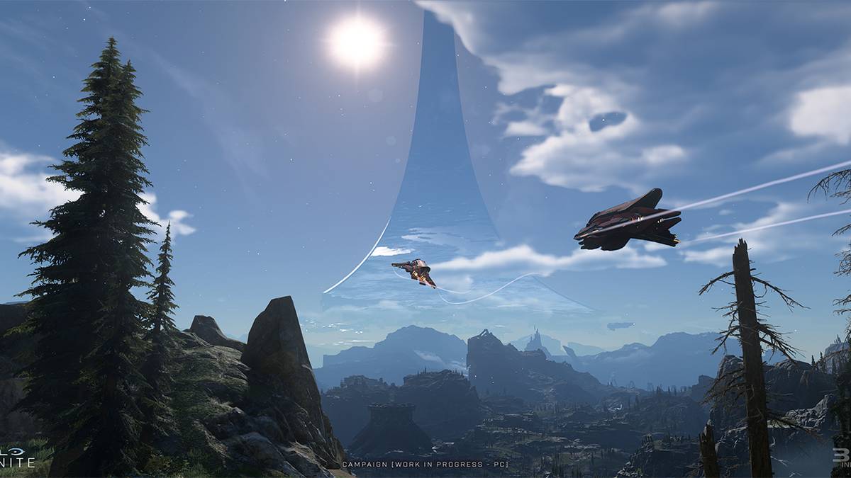 Halo Infinite concept render Banshees flying