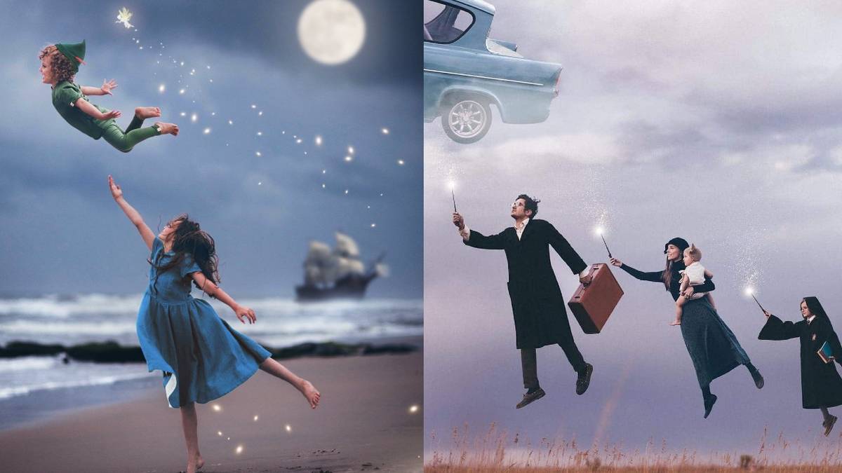 Photos by Alexandria's Lens giving her family a Peter Pan and Harry Potter makeover