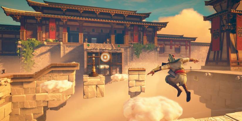 ku cloud walker hopping towards a temple