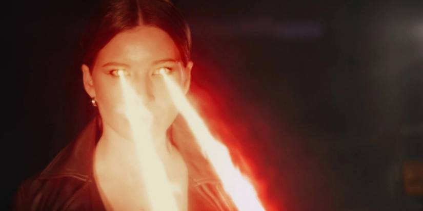 leslie larr using heat vision in superman and lois