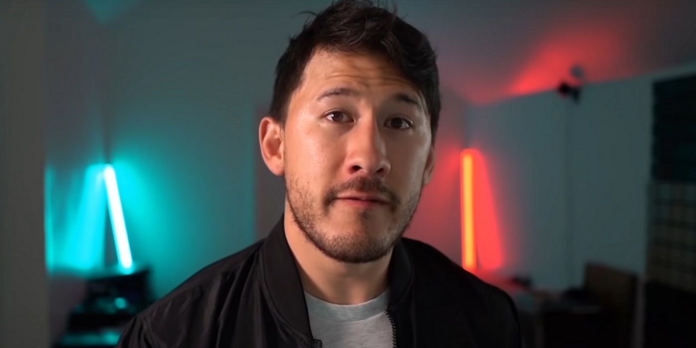 Photo showing YouTuber Markiplier's face in his recording room.