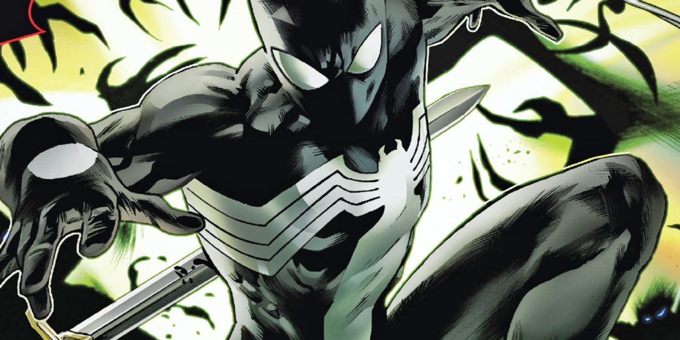 yellow background symbiote suit marvel spider-man