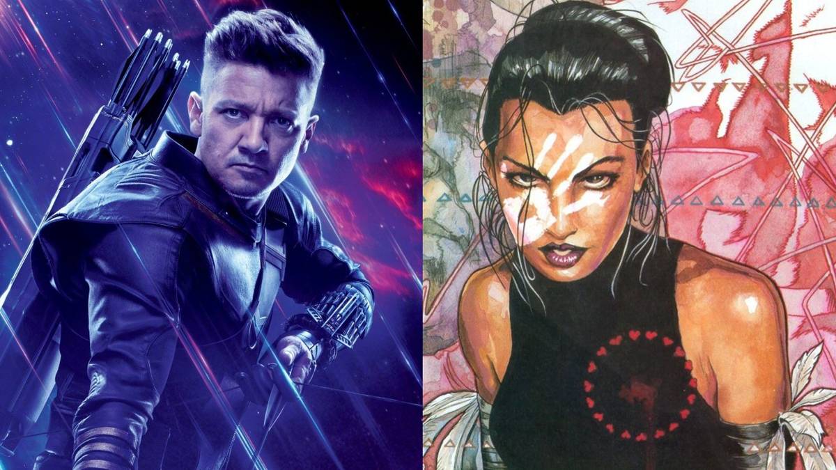 Hawkeye Jeremy Renner and comic character Echo