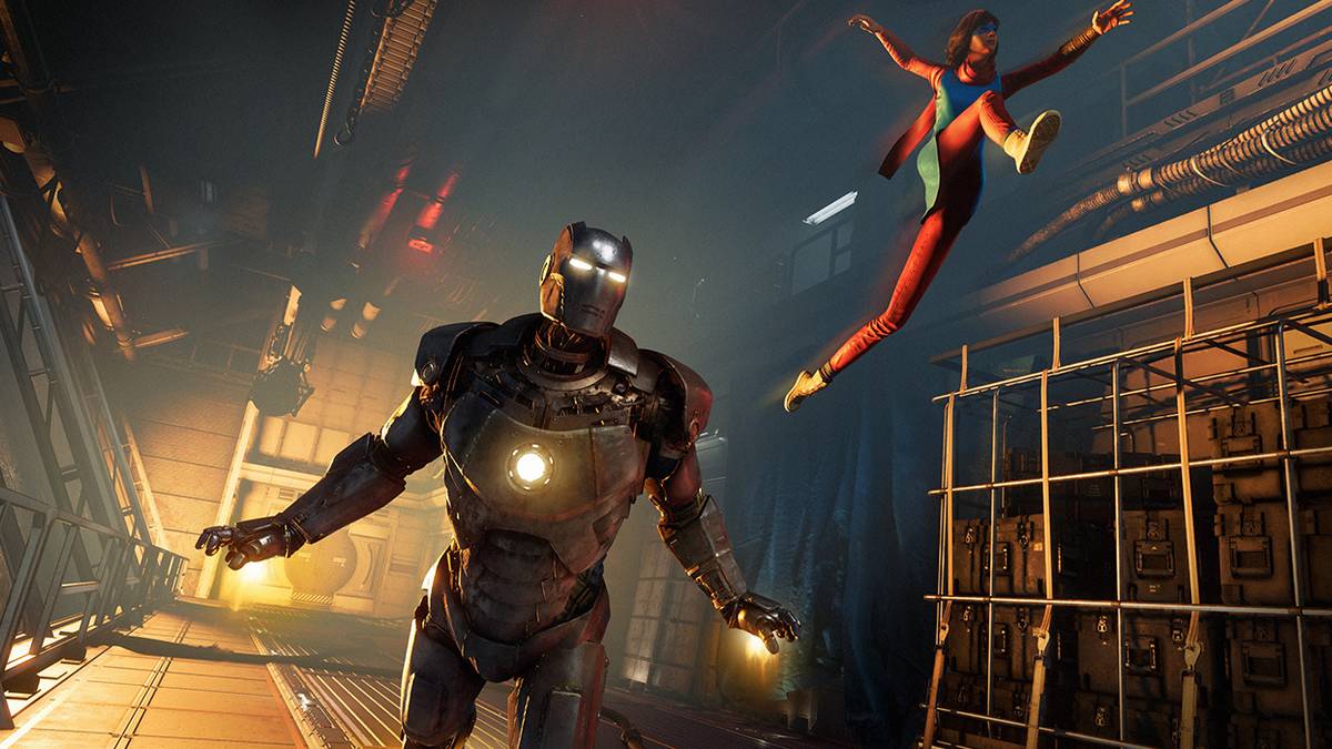 iron man and Ms. Marvel