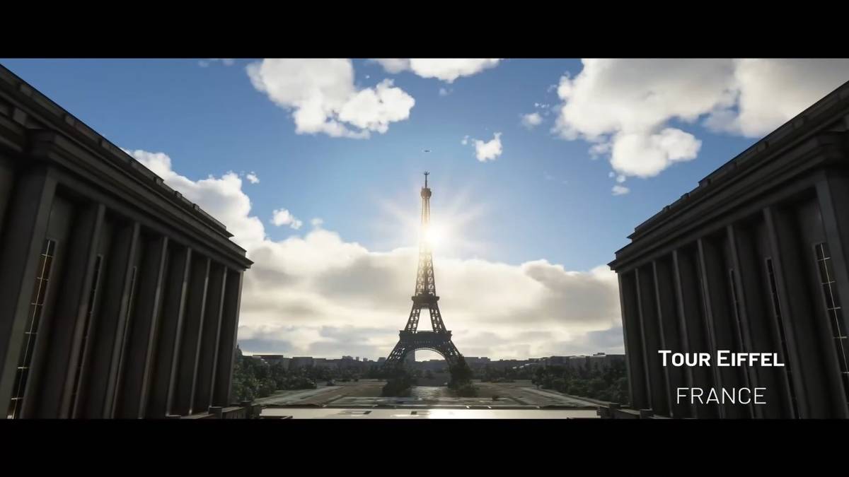 microsoft flight simulator france eiffel tower fly over
