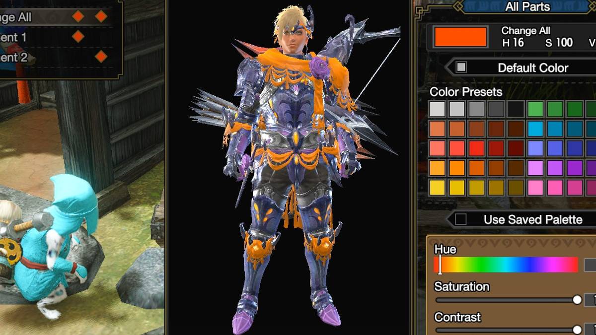 pigment selection screen monster hunter rise