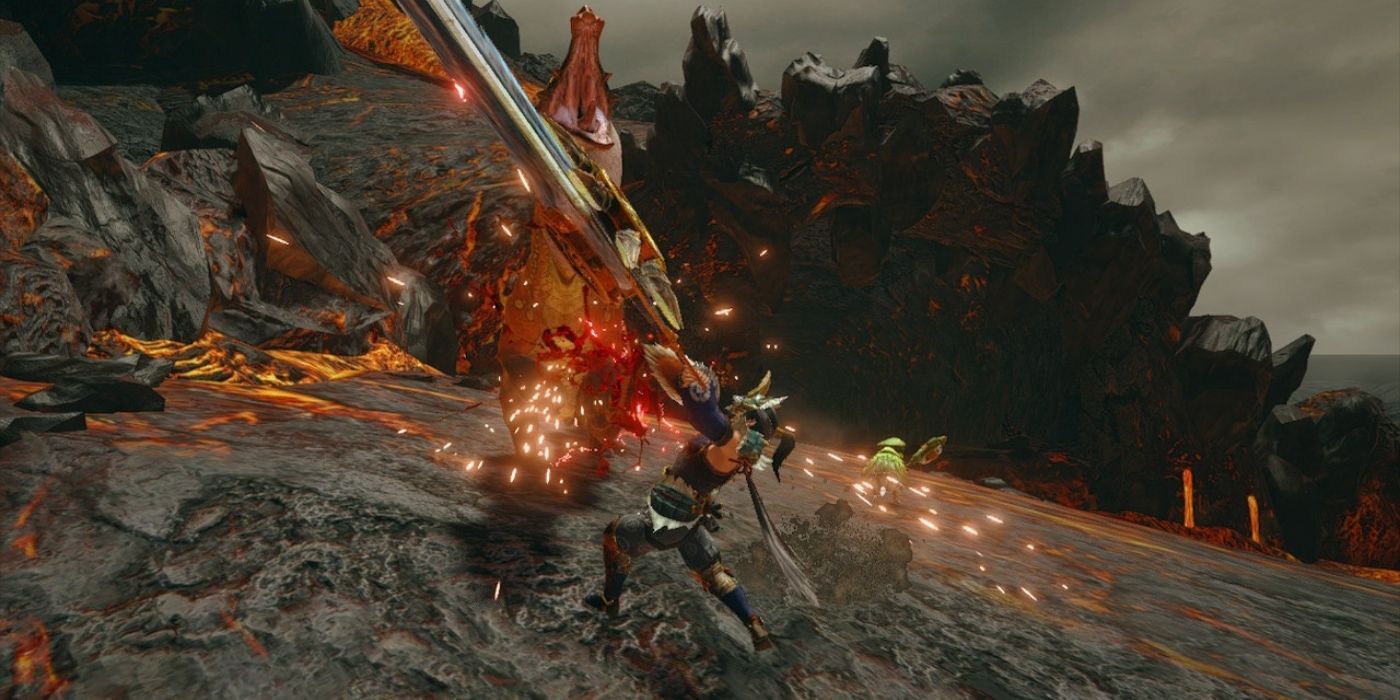 monster hunter rise switch axe great wroggi lava caverns