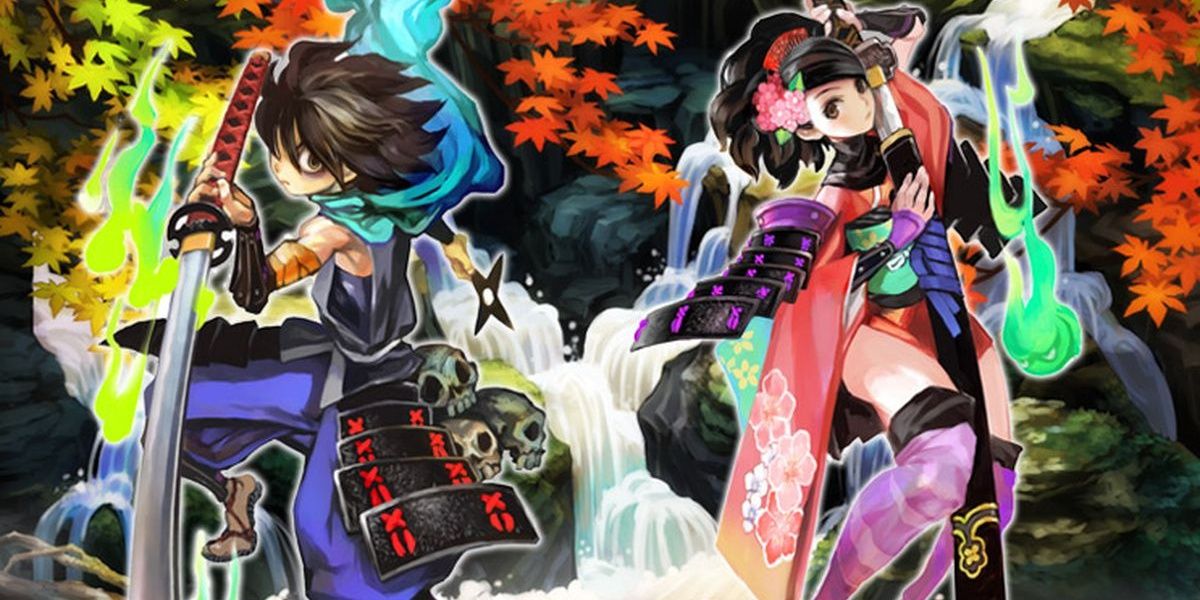 The two protagonists of Muramasa Rebirth
