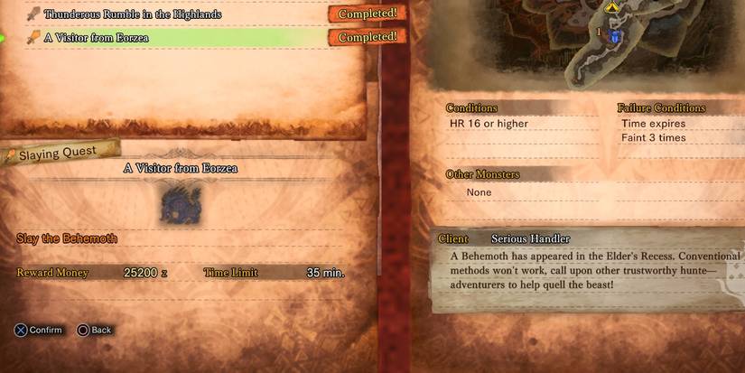 a vistor from eorzea quest posting