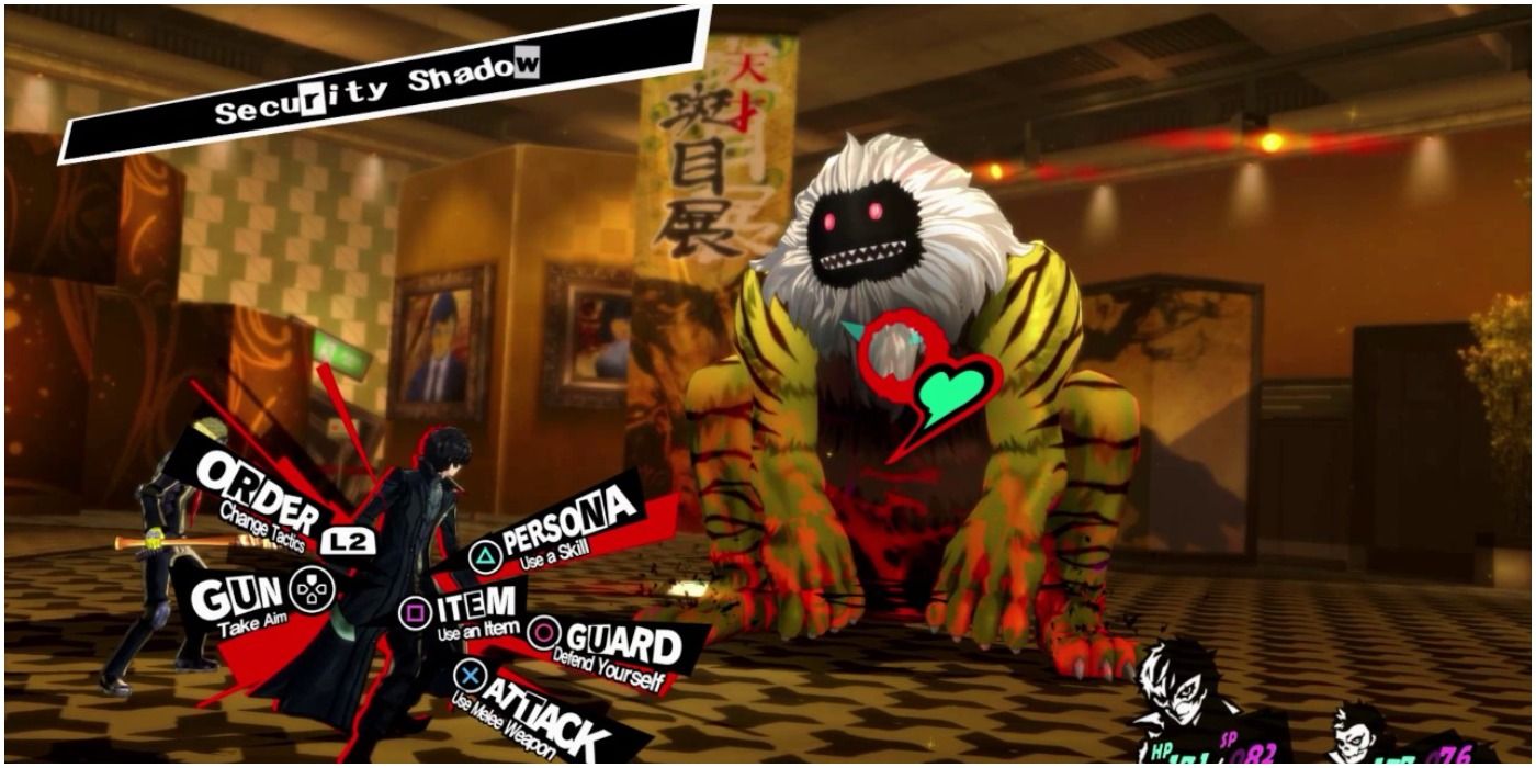 persona 5 fight scene shadows joker options