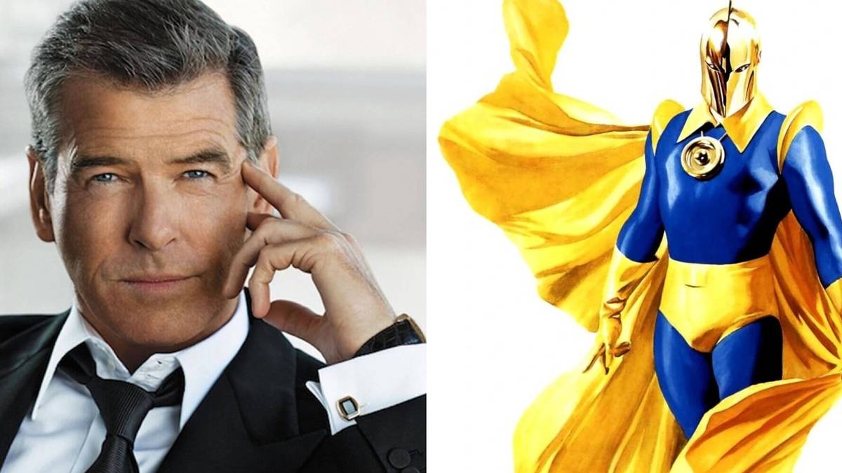 Pierce Brosnan and DC hero Doctor Fate