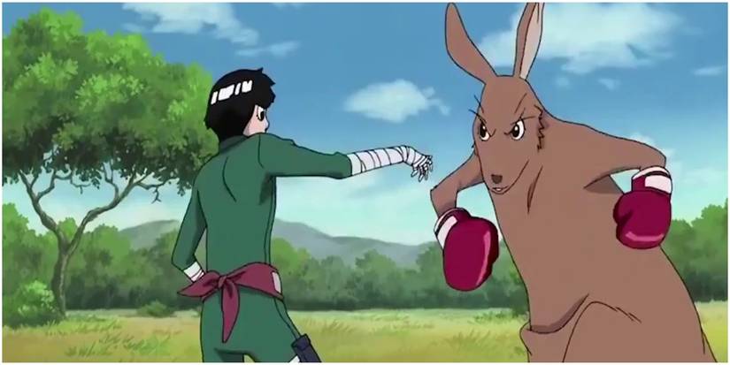 rock lee kangaroo naruto anime