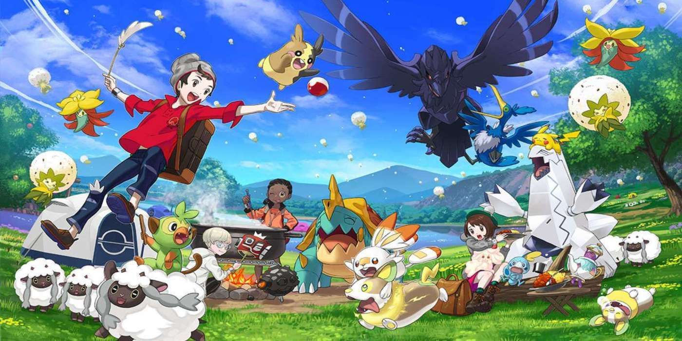 Pokemon camp in Galar as Trainers make curry
