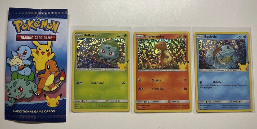 pokemon McDonald's anniversary cards 2021 kanto starters