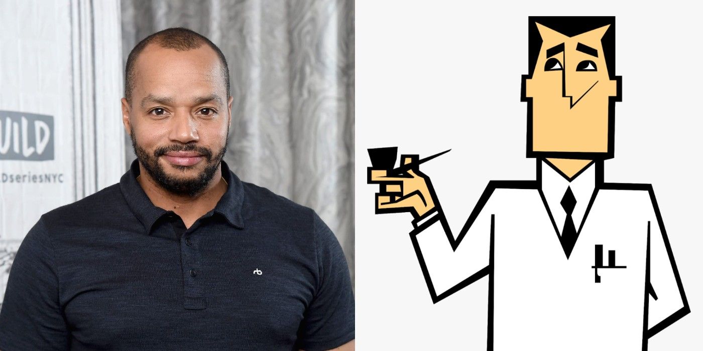 Donald Faison and Professor Utonium from Powerpuff Girls