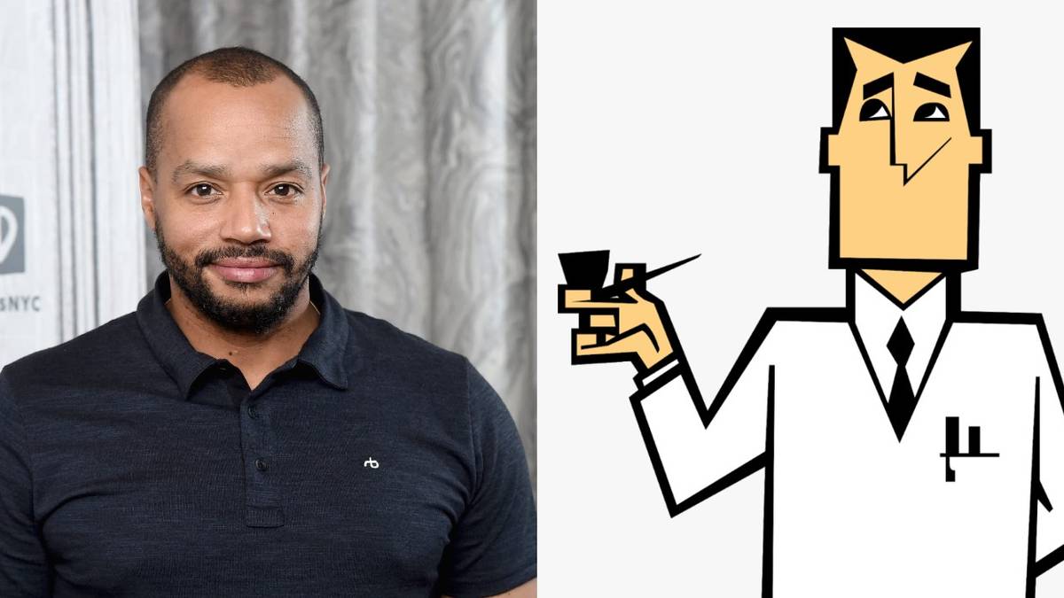 Donald Faison and Professor Utonium from Powerpuff Girls