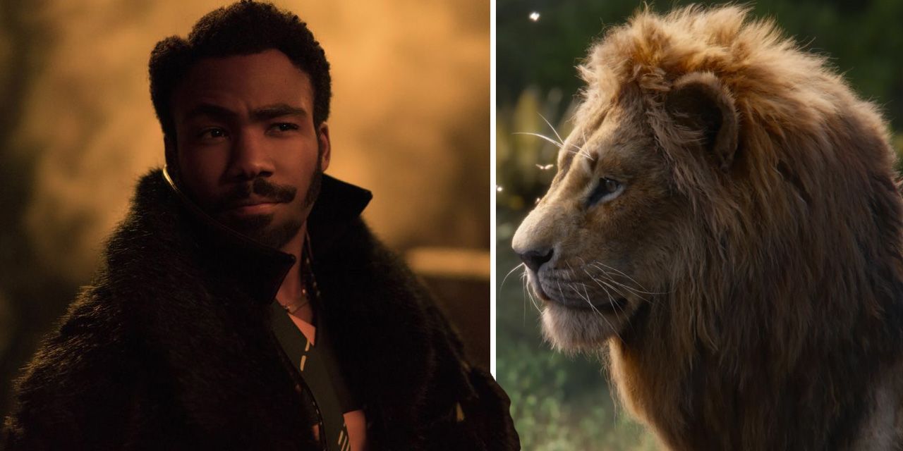 Donald Glover in Solo: A Star Wars Story and The Lion King