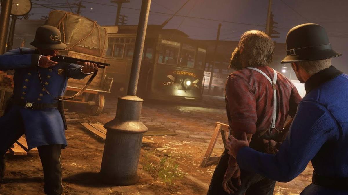 red dead 2 police arresting arthur