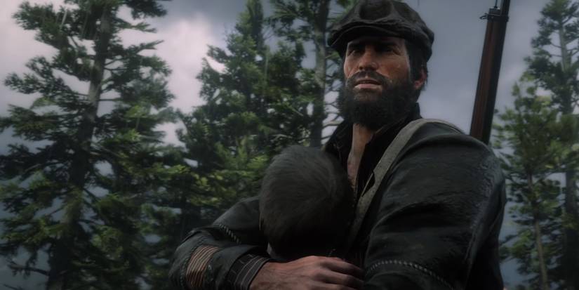 John hugs Jack in RDR2