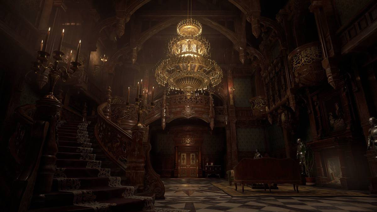 resident evil village castle dimitrescu grand hall