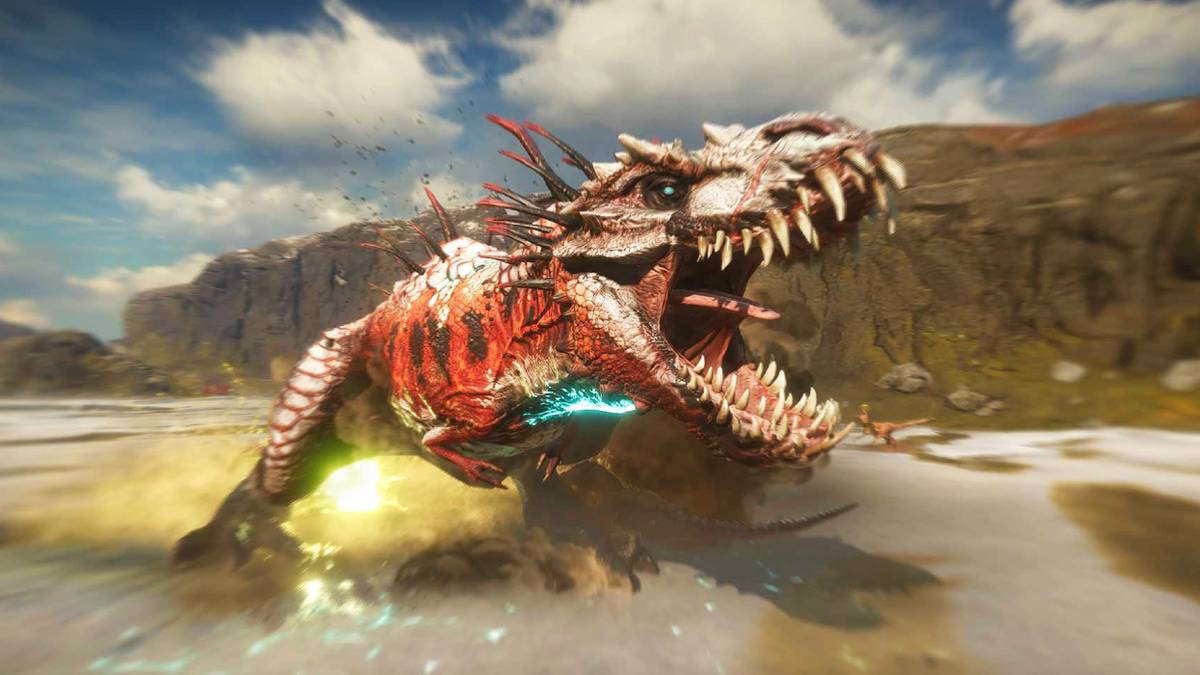 mutated t rex roaring