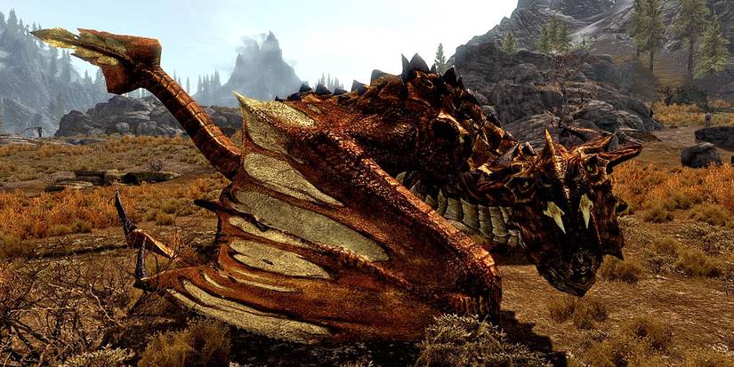 The Elder Dragon in Skyrim